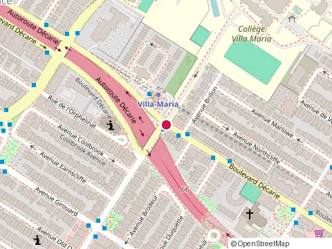 Location of Ecole de Couture Celine Ross at 4230 Decarie Blvd, Montréal