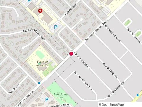 Location of Ecole de la Source at 204 boulevard des Etudiants, Québec