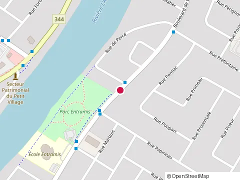 Location of École Entramis at 595 de l'Assomption, Repentigny