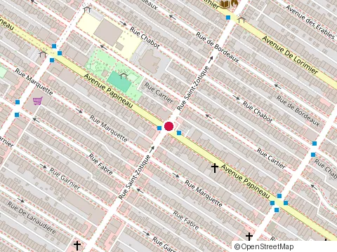Location of École Espagnol Sans Limites at 6692 avenue Papineau, Montréal