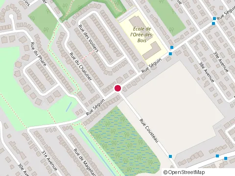 Location of Ecole l'Oree des Bois at 4185 Rue Seguin, Laval