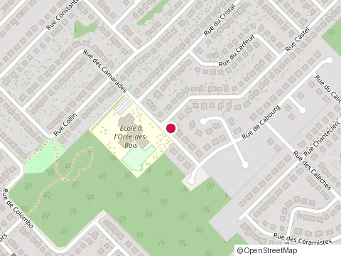 Location of École l'Orée-des-Bois at 1389 Rue des Camarades, Québec
