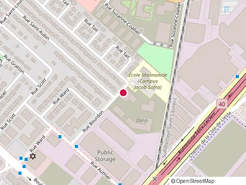 Location of École Maïmonide-Officielle at 1900 Rue Bourdon, Saint-Laurent