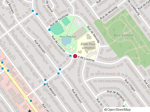 Location of Ecole Paul Comtois at 1701 Rue Lucerne, Laval