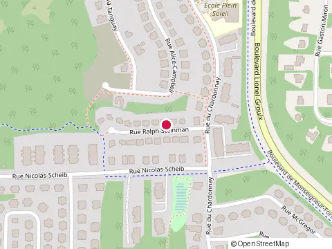 Location of École Plein Soleil Association Coopérative at 355 Rue du Chardonnay, Sherbrooke