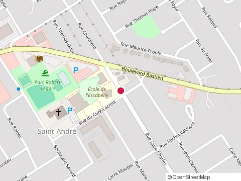 Location of Ecole Saint Charles at 10725 Rue Saint-Charles, Québec