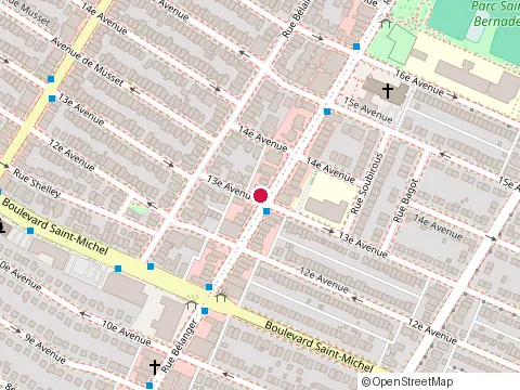 Location of Ecole Sainte-Anne at 6855 13E Av, Montréal