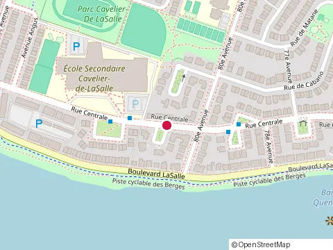 Location of École Secondaire Cavelier-de Lasalle at 9199 Rue Centrale, Montréal
