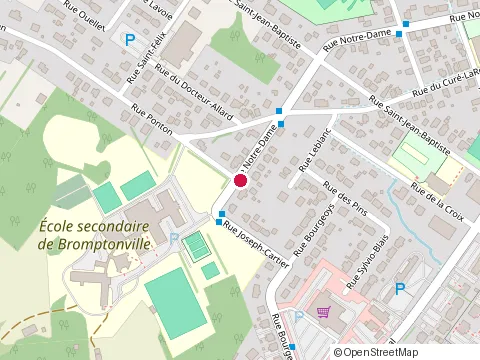 Location of École Secondaire de Bromptonville at 125 Rue du Frère Théode, Sherbrooke