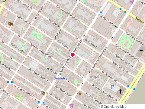 Location of Eggspectation at 1313 boulevard de Maisonneuve O, Montréal
