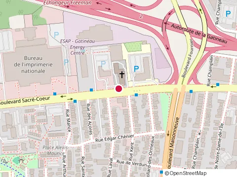 Location of Entraide-Deuil de l'Outaouais at 115 boulevard Sacré-Coeur, Gatineau
