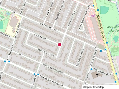Location of Epidaure Forage Sciage Dmltn at 2007 Rue Sabatier, Montréal
