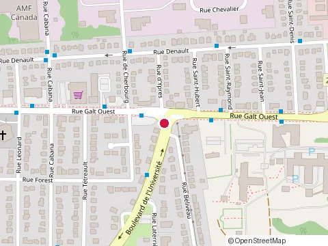 Location of Excellence Sportive Sherbrooke at 2959 Boulevard de l'Université, Sherbrooke