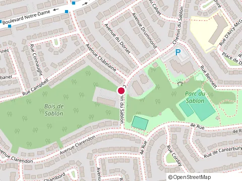 Location of Expressions Dance School Montreal at 755 Chemin du Sablon, Laval