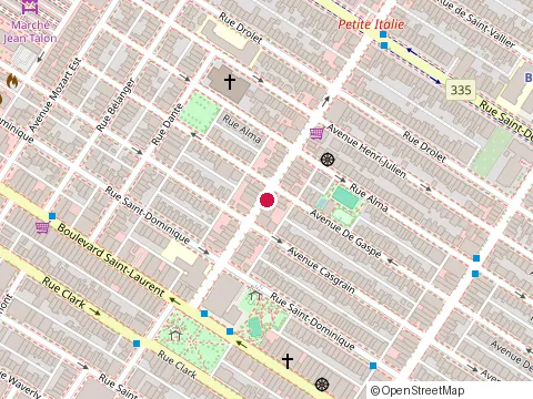 Location of Exur Immobillier at 167 Rue Saint-Zotique O, Montréal
