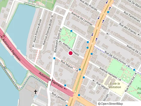 Location of Farel Institut de Théologie Réformée at 10710 Avenue Hamelin, Montréal