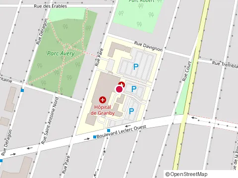 Emplacement de Ferblanterie Ouellet Inc au 205 boulevard Leclerc O, Granby