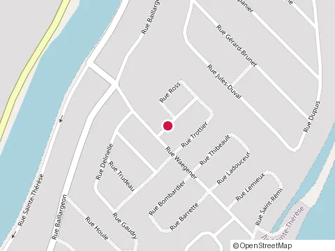 Location of Fissures Riex at 1526 Rue Trottier, Saint-Jean-sur-Richelieu