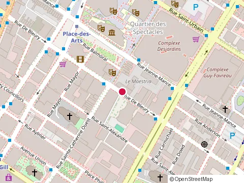 Location of Fondation Dr Clown at 1200 Rue de Bleury, Montréal