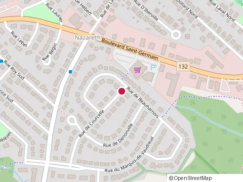 Location of Gaetan Jean at 528 Rue de Courcelle, Rimouski