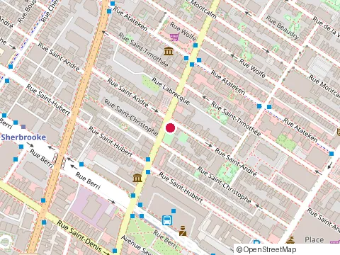 Location of Gaetano de Milano at 867 Rue Ontario E, Montréal