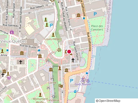Emplacement de Galerie Québec Art au 40 Rue Notre-Dame, Québec