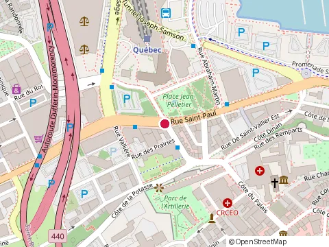 Location of Galibois Marceau Garant at 43 Rue St-Nicolas, Québec