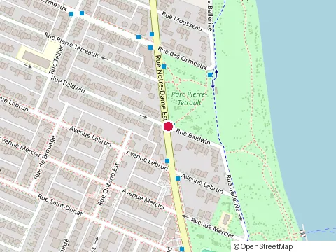 Location of Garage David Dyotte at 8555 Notre-Dame St. East, Montréal