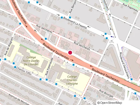 Location of Garage Gene Venne (1970) at 965 Boulevard Taschereau, Longueuil