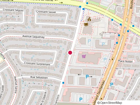 Location of Georgette-Lepage Library Of Brossard at 7855 avenue San Francisco, Brossard