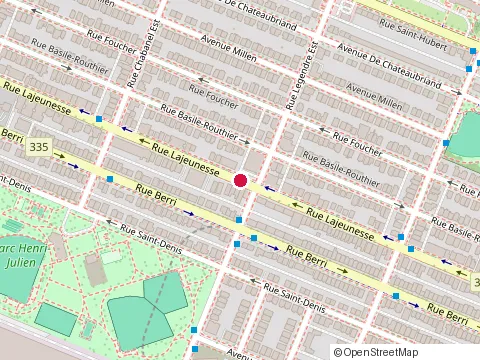 Location of Georgina at 9245 Rue Lajeunesse, Montréal