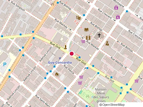 Location of Gourmet Wrap City at 1439 Rue Guy, Montréal
