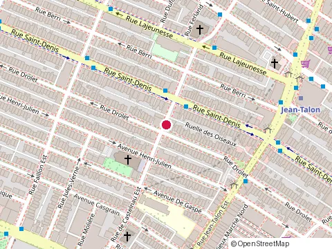 Location of Harmonie Spa at 354 rue de Castelnau E, Montréal