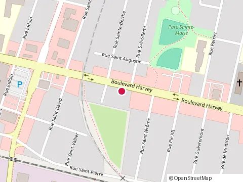 Location of Harvey at Boulevard Harvey & Rue Saint-Jérôme, Jonquière