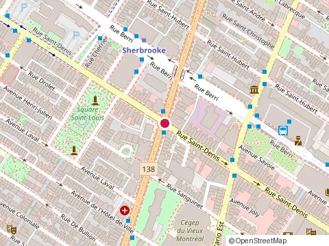 Location of Holychoco at 366 Rue Sherbrooke E, Montréal