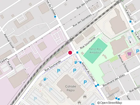 Location of I. Q. E. at 2-14 Rue Soumande, Québec