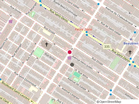 Location of Il Bazzali at 285 Rue Beaubien E, Montréal