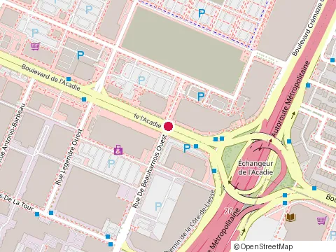 Location of Iltosto Restaurant at 9030 boulevard de l'Acadie, Montréal