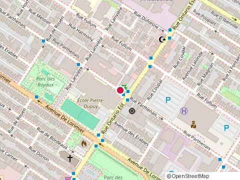 Location of Immiland Canada Immigration at Rue Parthenais, Montréal