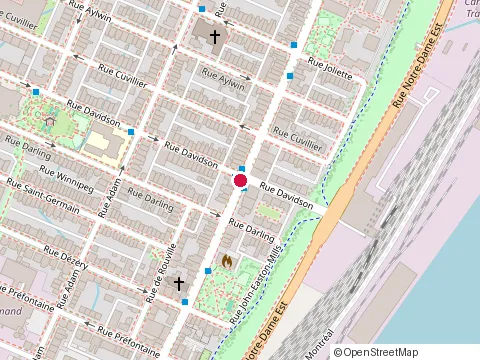 Location of Impact Demolition at 3353 Rue Sainte-Catherine E, Montréal