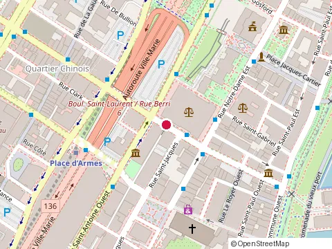 Location of Impact Montreal at 750 boulevard Saint-Laurent, Montréal