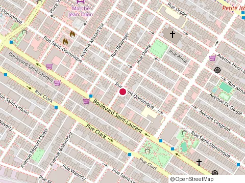 Location of Impasto at 48 Rue Dante, Montréal