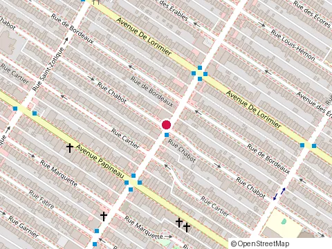 Location of Infotech Beaubien at 1897 Rue Beaubien E, Montréal
