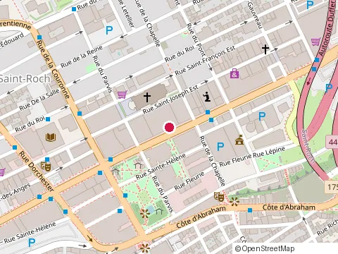 Location of Institut d'Administration Publique de Québec at 555 boulevard Charest Est, Québec