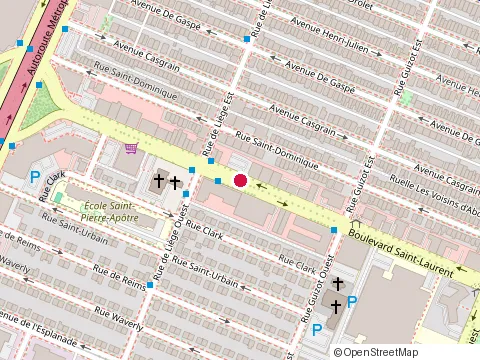 Location of Isfq at 8440 Boulevard Saint-Laurent, Montréal