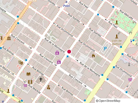 Location of Jacques Cartier Hot Dog at 1278 Rue Sainte-Catherine E, Montréal