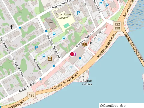 Location of Jacques Cartier Shopping Mall at 167 Rue de la Reine, Gaspé