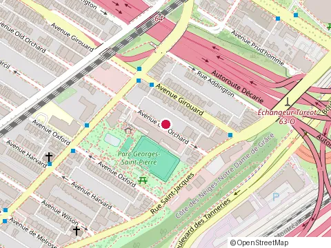 Location of John Xxiii Ecole at 1000 avenue Old Orchard, Montréal