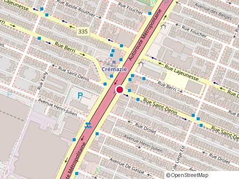 Location of Jolicoeur Savard Assurance at 8694 Rue Saint-Denis, Montréal