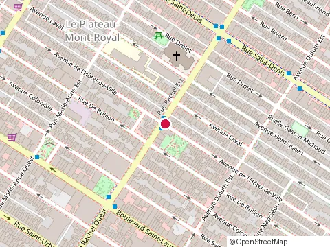 Location of Kaplan Construction at 4120 avenue de l'Hotel-de-Ville, Montréal